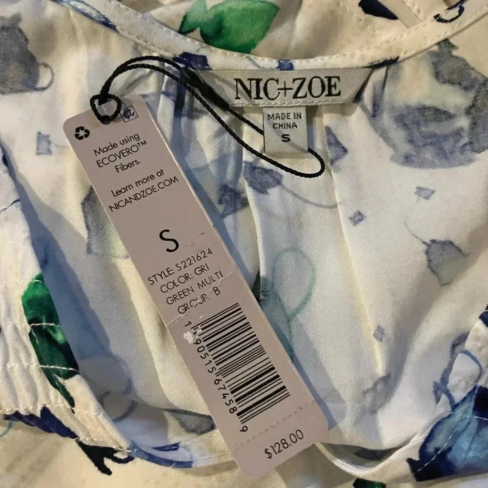 Nic+Zoe Garden Party Tea and Teapot Sleeveless Tank Top - Picture 6 of 7
